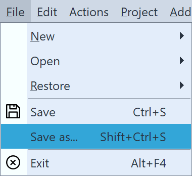 File - Save as