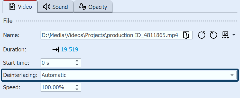 Deinterlacing for videos