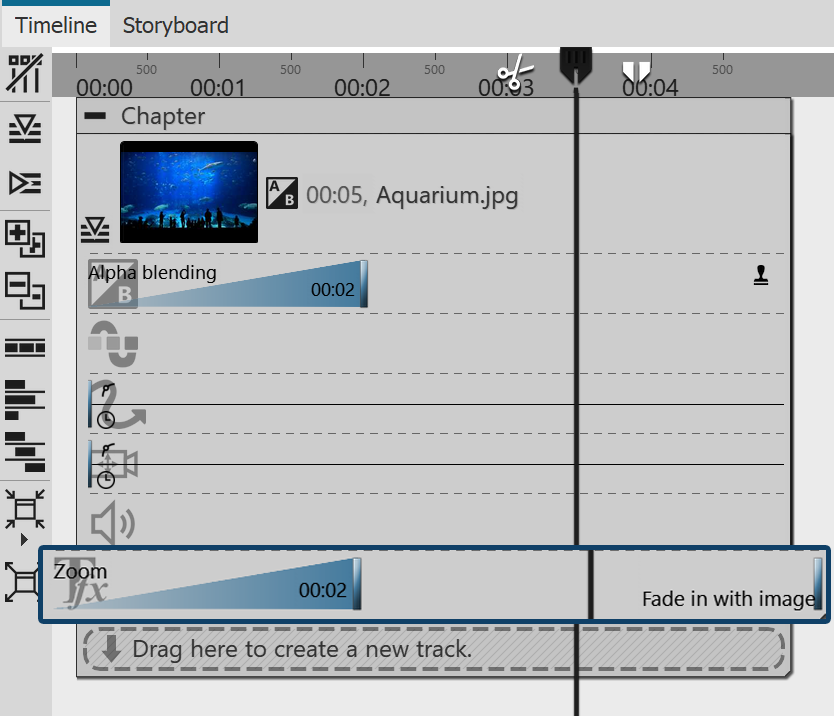 Keyframe track for text animation