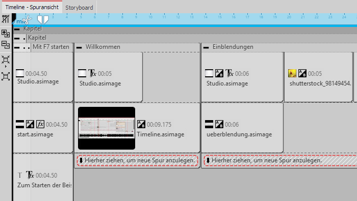 Drag selected content in Chapter Object