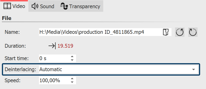 Deinterlacing for videos