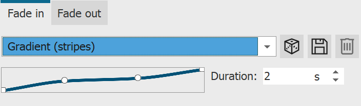 Curve for transitions (Stages)