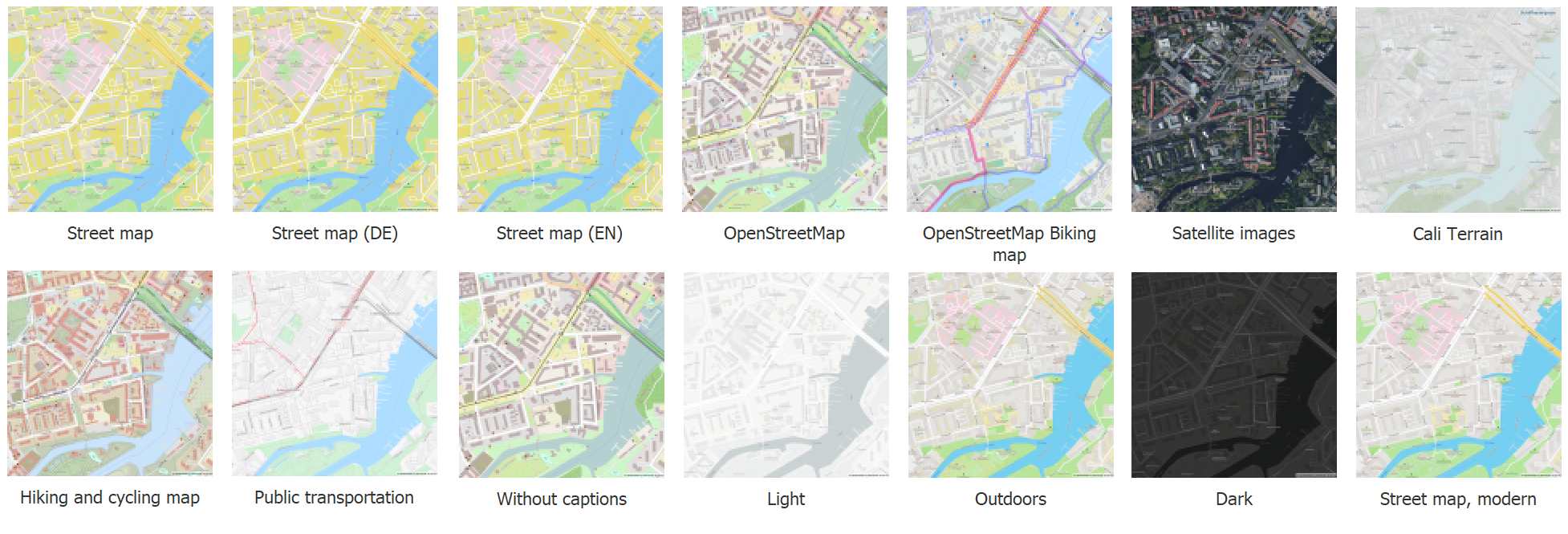 Map styles in Stages