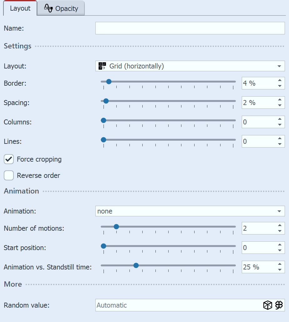 Layout effect properties