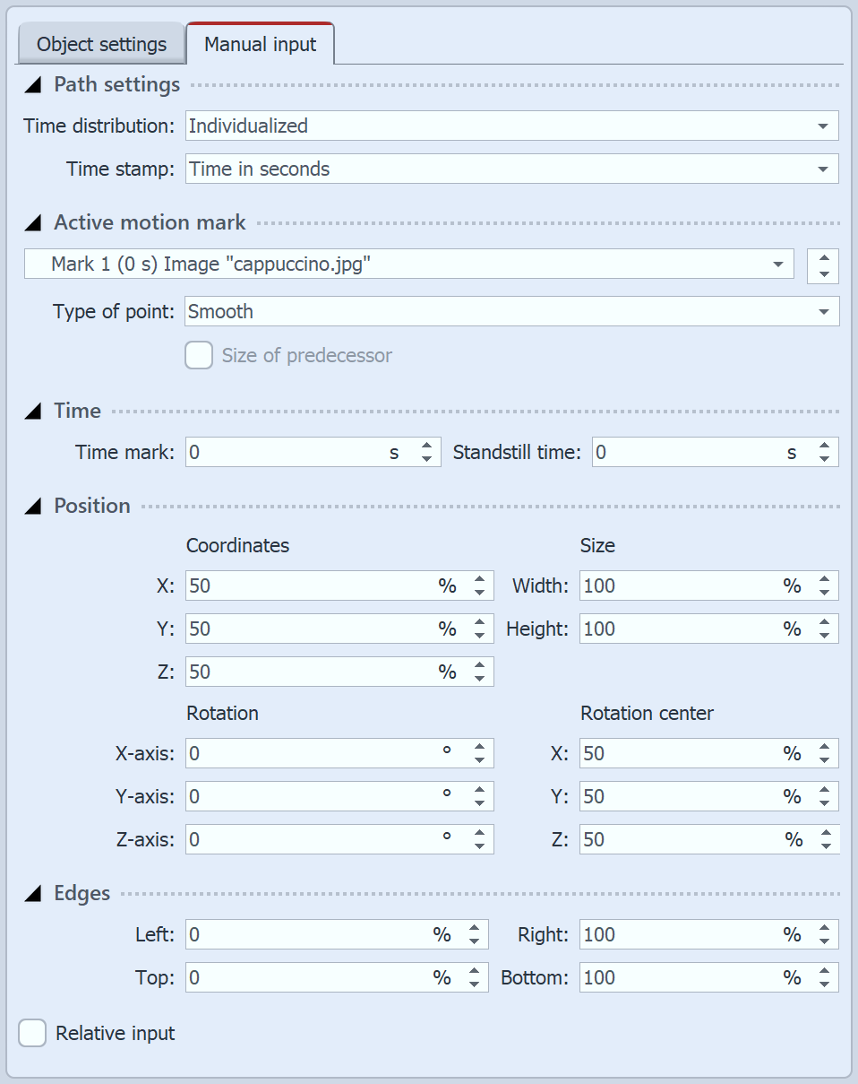 Manual input