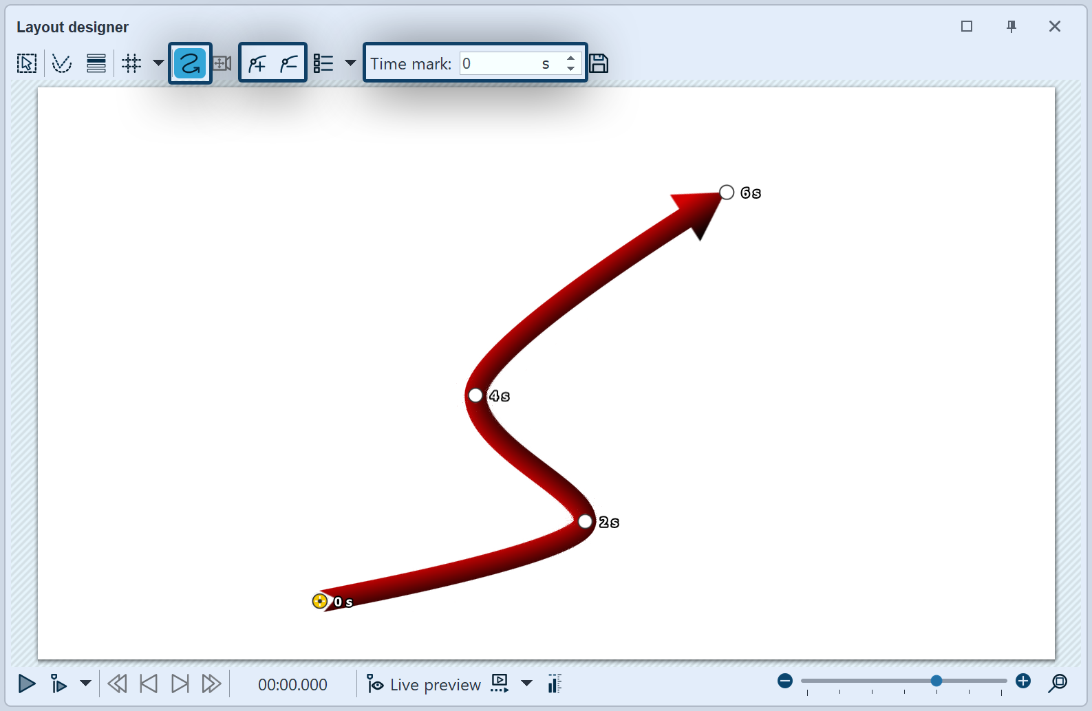 Path with Motion marks