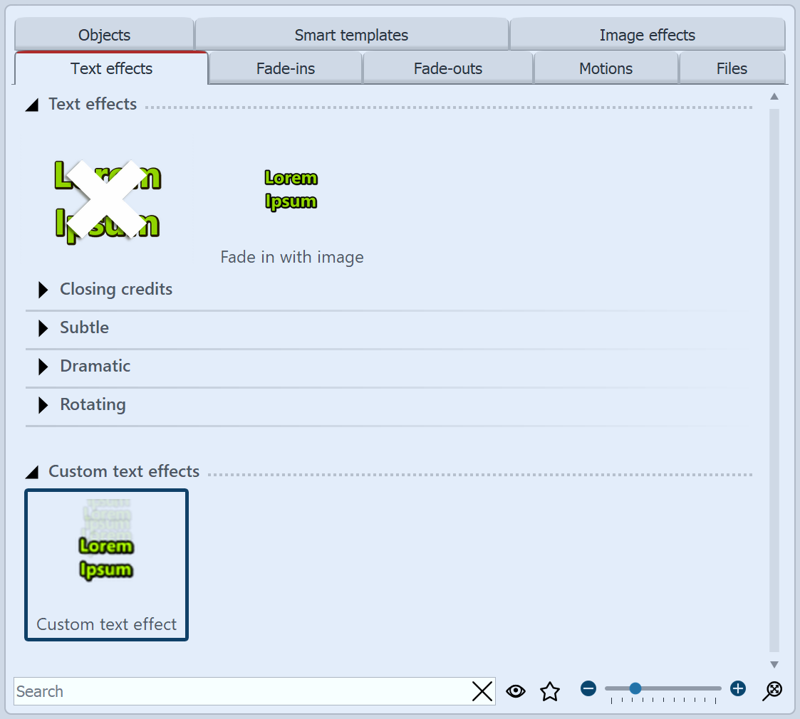 Custom text effect in the Toolbox