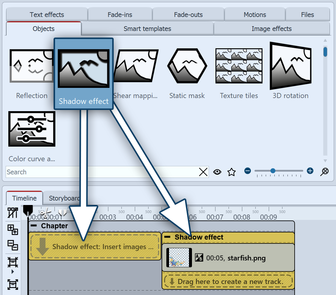 Inserting the Shadow effect