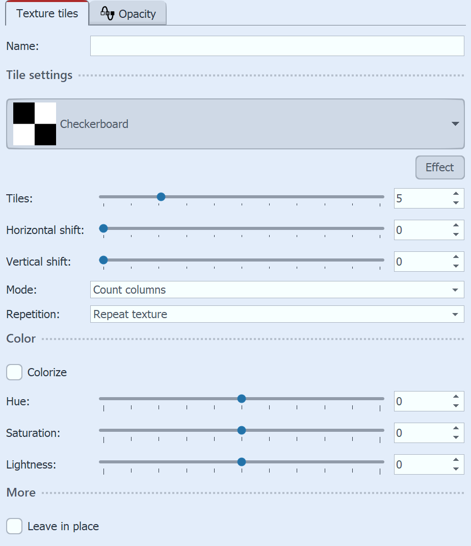 Inserting Texture tiles